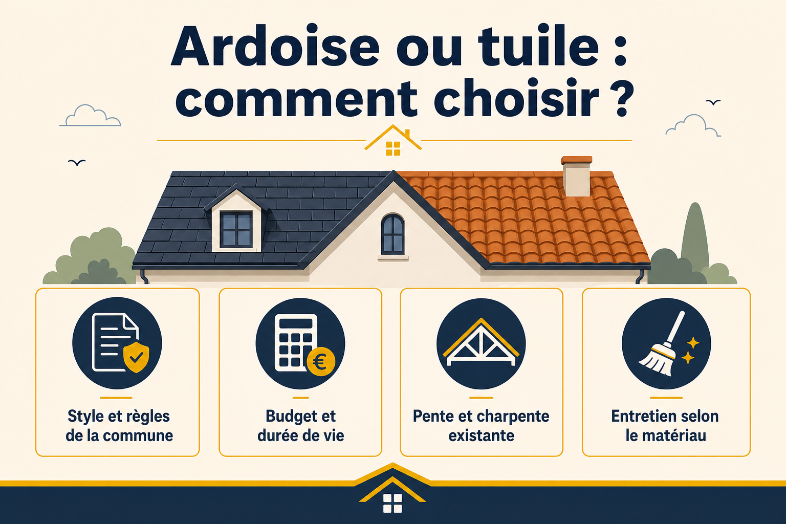 Infographie : Ardoise ou tuile : comment choisir ?