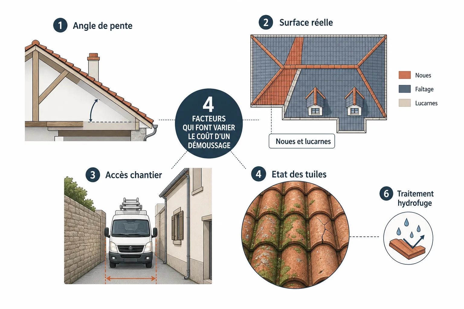 Ce qui fait varier le prix d'un démoussage (sans langue de bois)