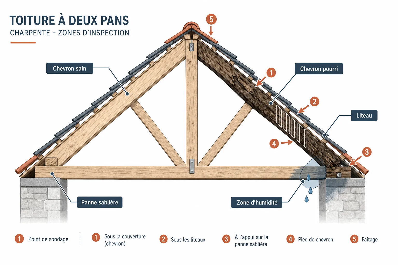 Chevrons de toiture : quand les remplacer ?