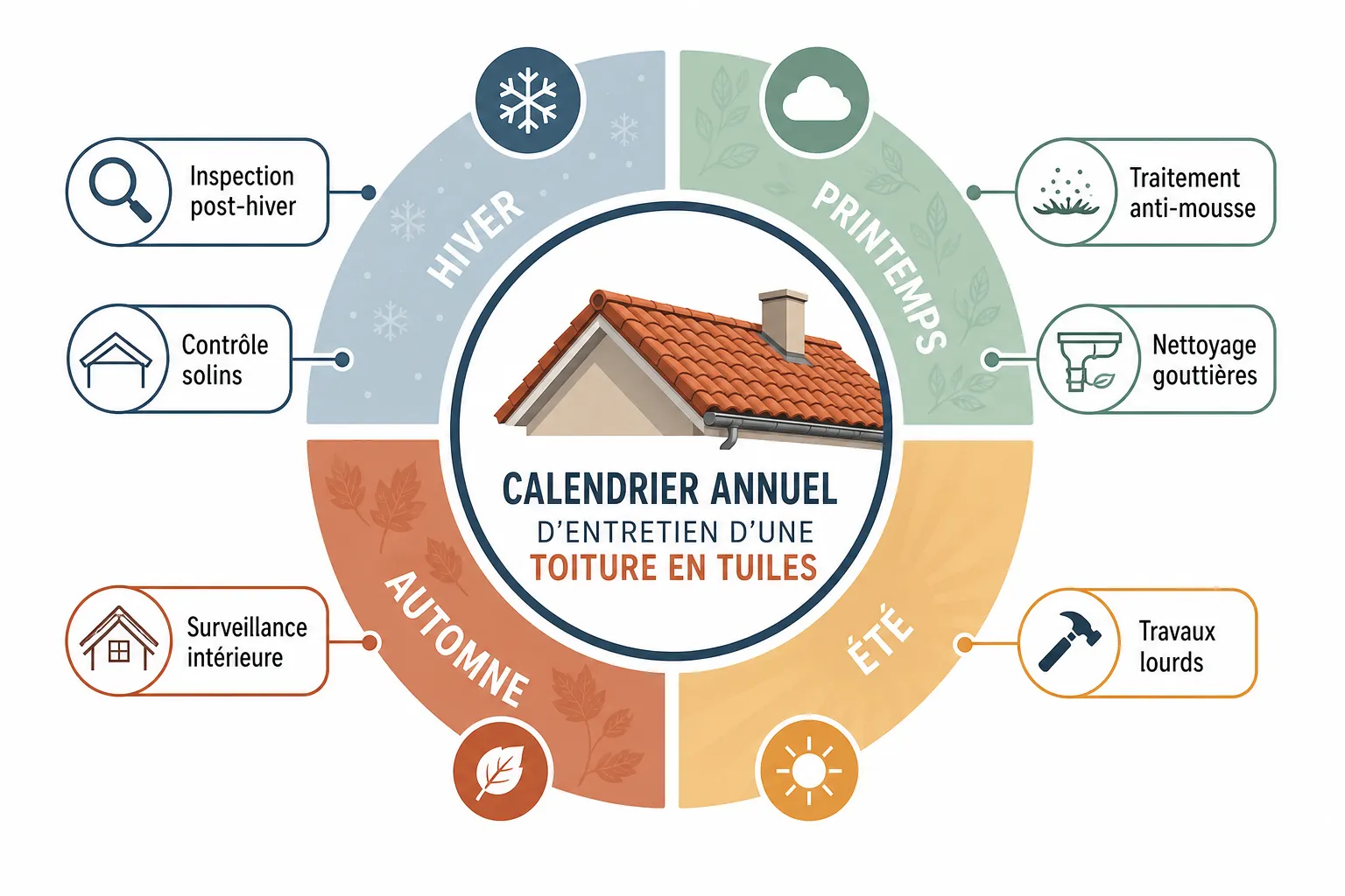 Entretien toiture Indre-et-Loire : le calendrier annuel