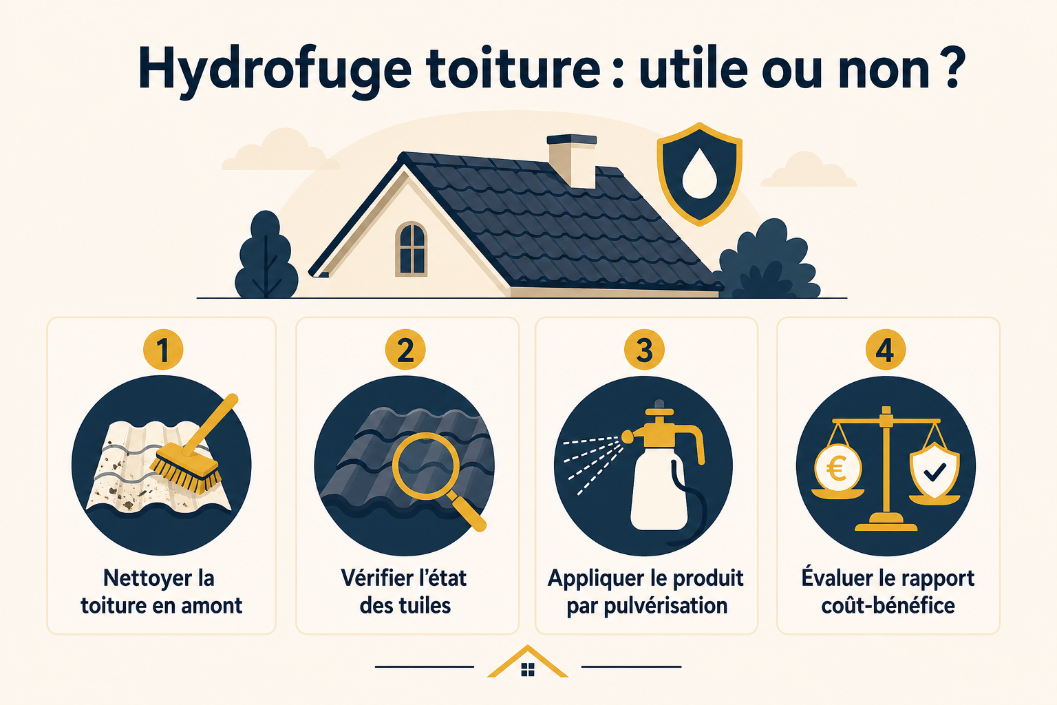 Infographie : Hydrofuge toiture : utile ou non ?