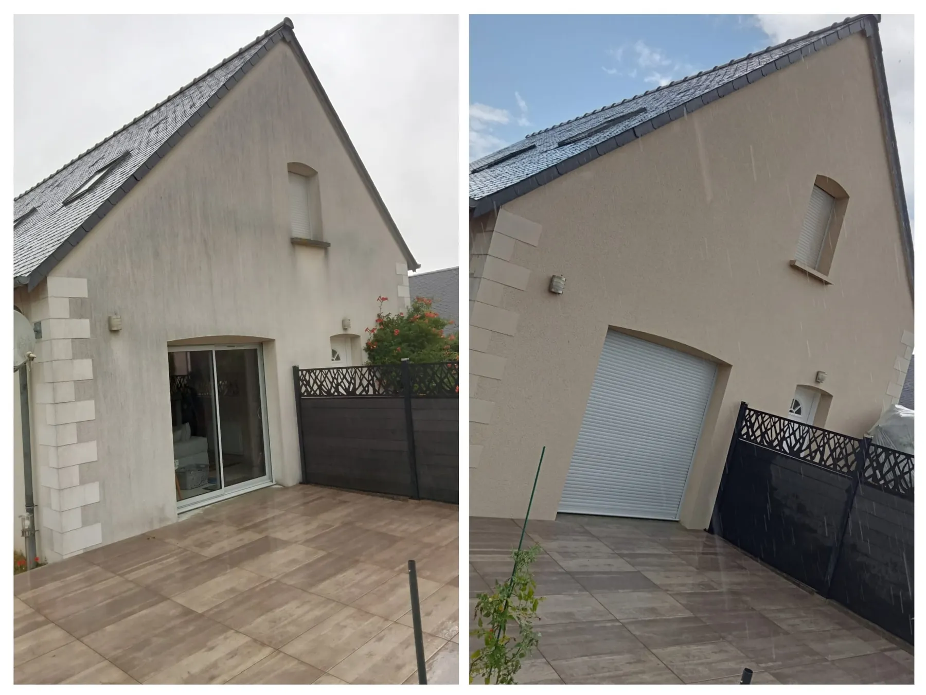Application d'un hydrofuge de toiture à la brosse après démoussage en Indre-et-Loire (37)