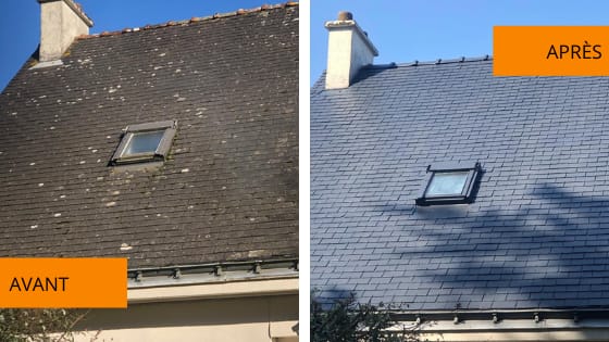 Traitement complet toiture ardoise
