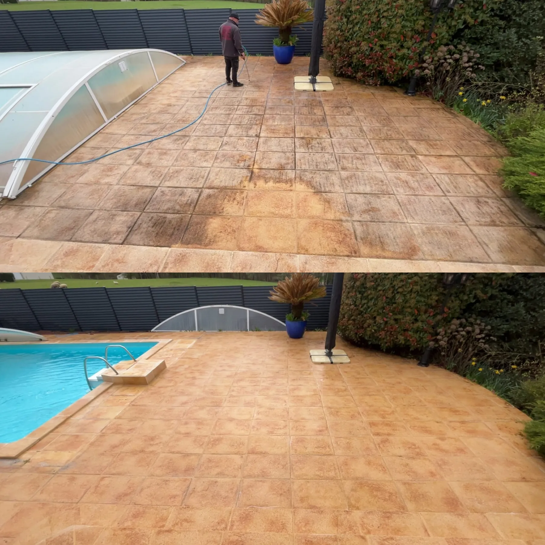 Nettoyage terrasse de piscine — Montlouis-sur-Loire